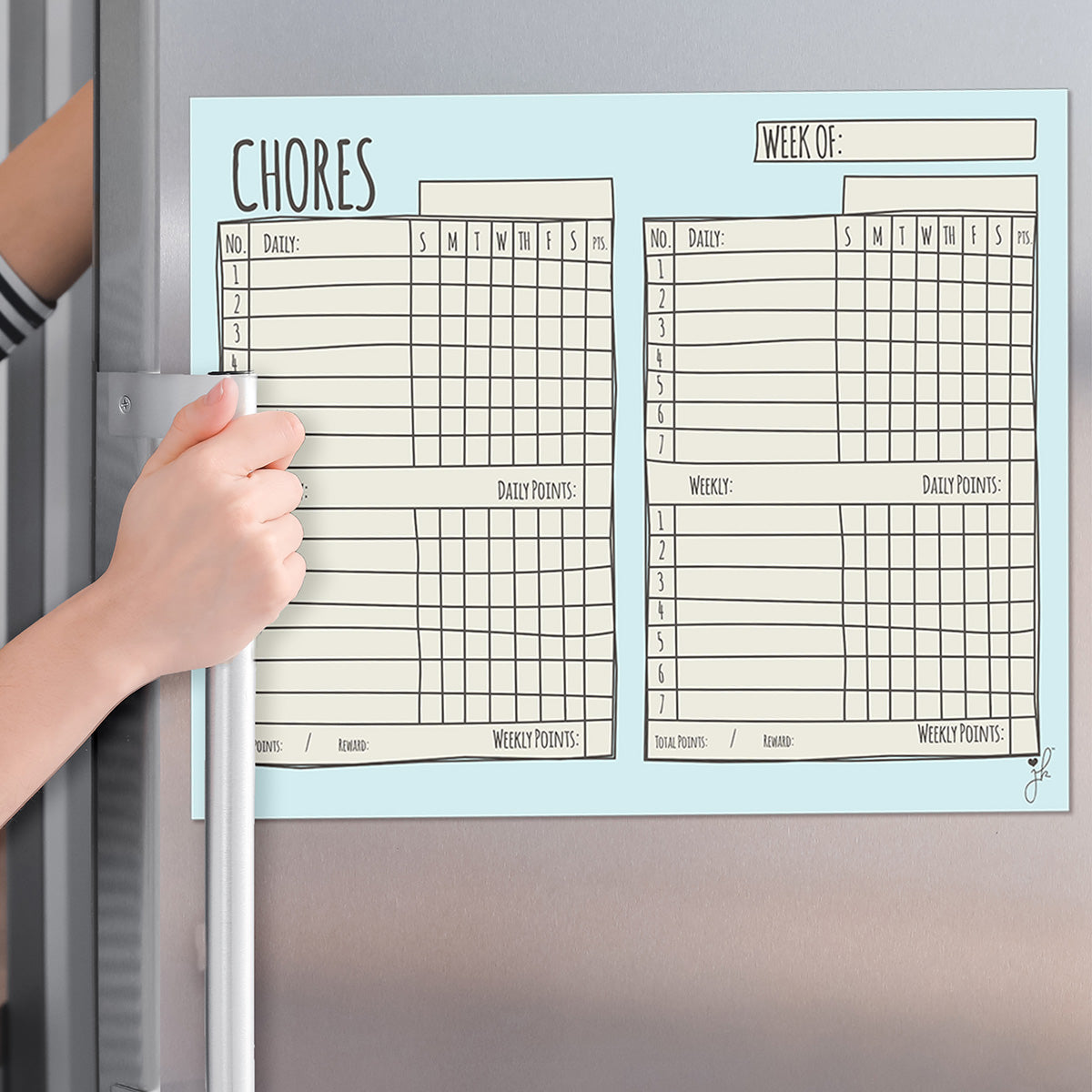 Dry Erase Chores Chart- Chalkboard Design – JennaKate