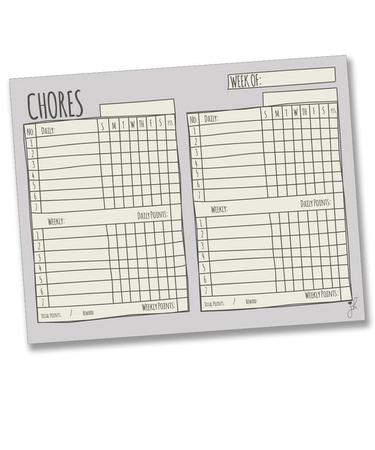 Magnetic Multiple Child Chore Chart  for 2 kids chores list