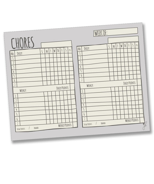 Family Chore Chart for Multiple Kids household task behavior list