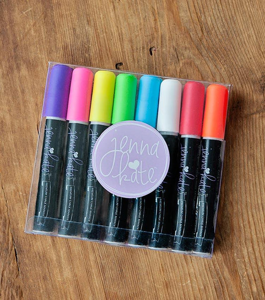 8 Pack Liquid Chalk Markers - 6mm - JennaKate