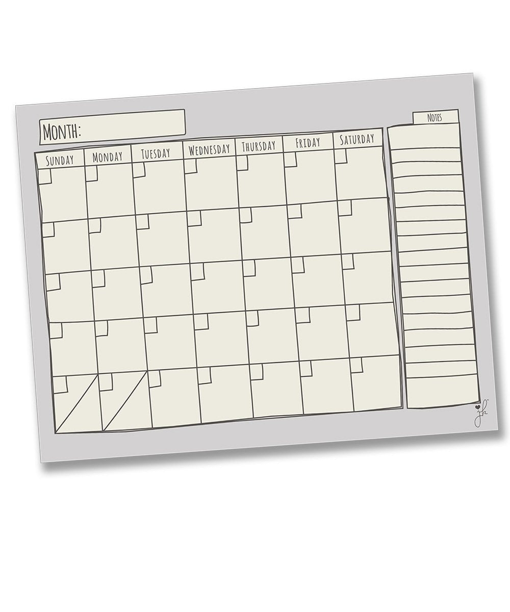 large whiteboard calendar for fridge - magnetic dry erase