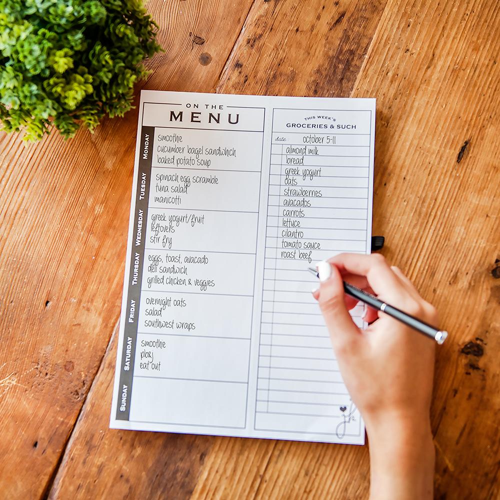 adhd easy Meal Planner Notepad Magnetic cheap weekly meal plan